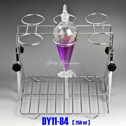 Liftable stainless steel separatary funnel stand &amp; steel clamp for 250ml funnel for sale