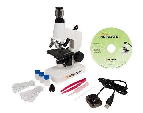 Student Biology Lab Microscope Digital Kit specimen science mdk camera slide set