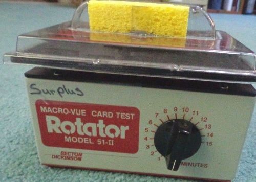 Becton Dickinson 51-II Macro-Vue Card Test Rotator