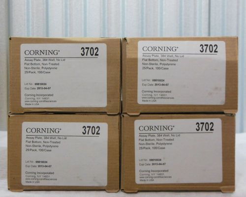 Corning 3702 384 Well Clear Flat Bottom Polystyrene Not Treated Microplate x94