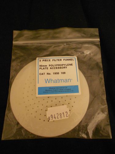 Whatman 90 mm Polypropylene Plate Accessory (#1950109) for Filtration--New