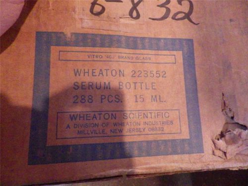 Lab NOS Laboratory Wheaton 223552 Serum Bottle 15 ml Lot of 288 LAB86