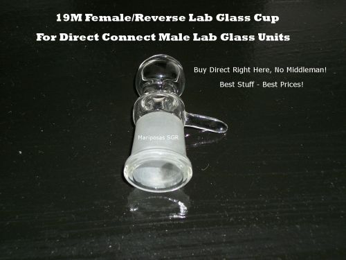 (1) 18/19mm reverse female ground joint lab glass catalyst bowl for direct male for sale