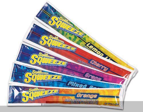 Sqwincher 159200201 3 oz sqweeze electrolyte freezer pop  assorted flavor (15 ba for sale