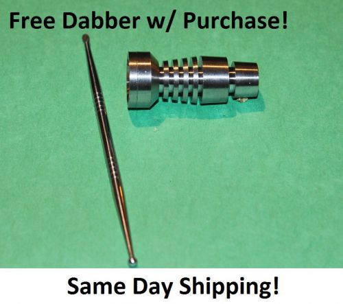 Universal domeless titanium nail  fits 14mm /18mm /19mm + free wax tool for sale
