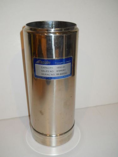 Aladdin Stainless Steel 1850mL Cryogenic Dewar Flask, 8.75&#034; Depth, 4&#034; I.D.
