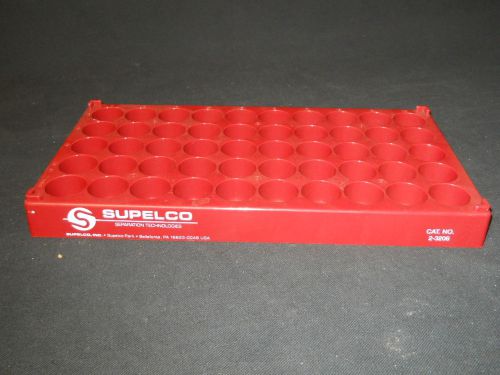 Supelco red polypropylene 50 vial tray for 29mm vials, 2-3206 for sale