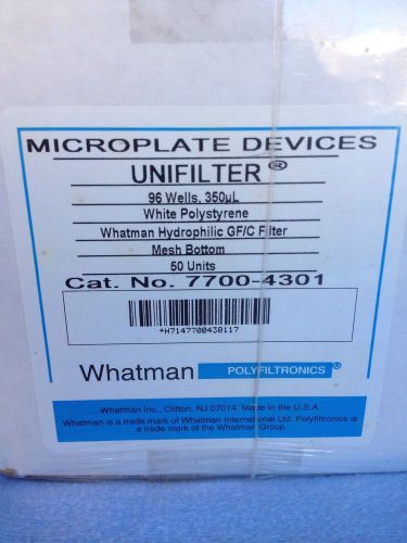 New in box whatman microplate devices 96 wells 350ul #7700-4301. 50 unit box for sale