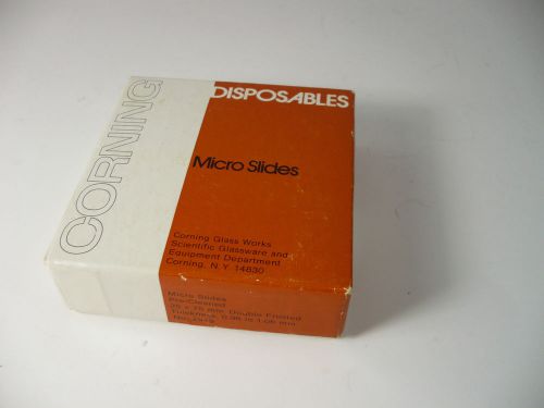 Corning disposable micro slides, half a gross pk. frosted, pre-cleaned for sale