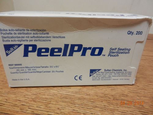 Sultan 88005 Peel Pro Self Seal Steri Pouches 3.25 x 6.5&#034; NEW 200pcs