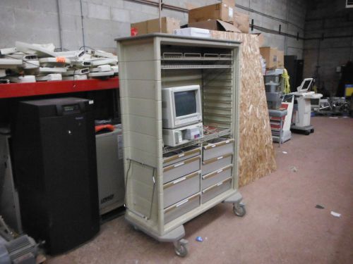 Herman miller hospital  mobile supply cabinet 8 drawers 3 wire shelves  47&#034;wx67&#034; for sale