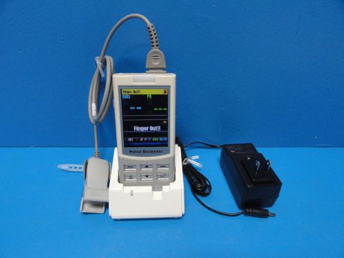 Choicemed md300m122 handheld spo2 monitor w/ charging base &amp; ac adapter for sale