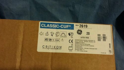 Critikon 2619 classic-cuf quick connect blood pressure cuff  (case of 20) for sale
