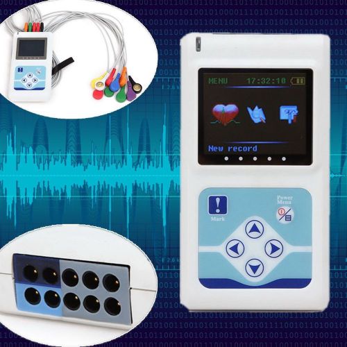 TLC5000 12 Channels ECG ECG Holter Monitor System,OLED screen+PC Software,CONTEC