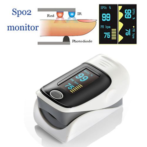 TUV CE finger pulse oximeter OLED Waveform SPO2 PR monitor blood oxygen