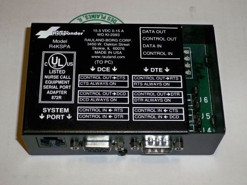 Rauland  - Borg Responder Nurce Call R4KSPA Serial Peripheral Port Adapter, NEW
