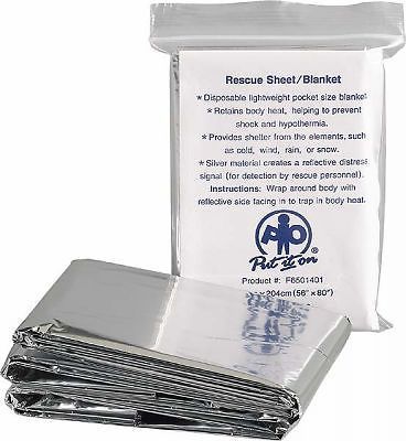 10 x EMERGENCY RESCUE SPACE THERMAL MYLAR BLANKETS