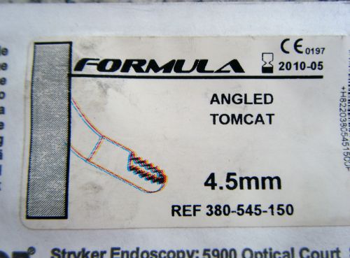 STRYKER Formula Endoscopy ANGLED TOMCAT Cutter Shaver 4.5mm Ref. 380-545-150 new