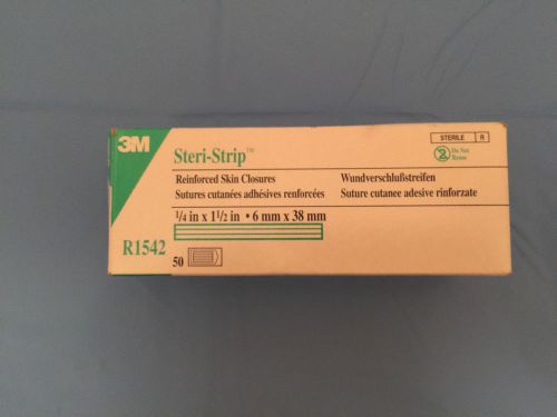 3M Steri-Strip R1542 Reinforced Skin Closures 1/4&#034;x1 1/2&#034; (QTY-1 Box of 50)