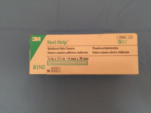 3M Steri-Strip R1542 Reinforced Skin Closures 1/4&#034;x1 1/2&#034; (QTY-1 Box of 50)