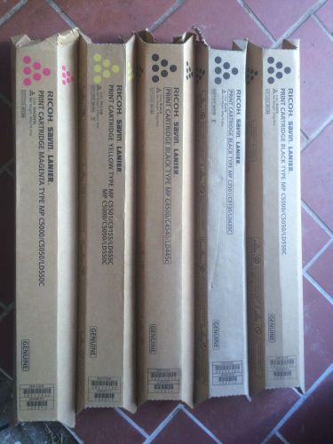 Ricoh Savin Lanier Type MP C5000 C5050 LD550C 3 Black 1 Yellow 1Magenta