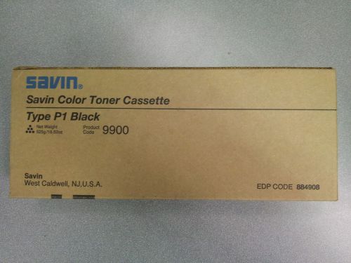 (1) Savin Color Toner Type P1 Black Product Code: 9900 EDP Code: 884908