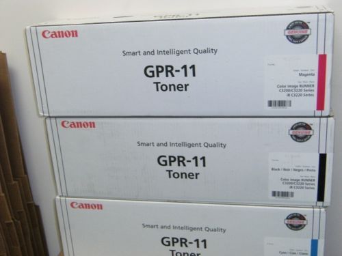 Canon GPR-11 Toner Set of 3 New in Box Sealed - Cyan, Magenta &amp; Black