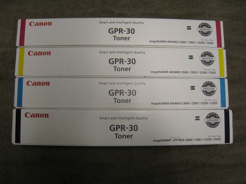 CANON GPR-30 Full Color Set Toner Cartridges OEM, Brand New CYMK