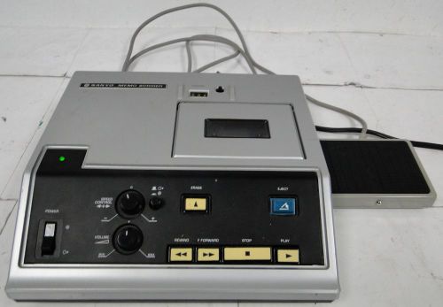 Sanyo Memo Scriber TRC 8010A Cassette Dictation Machine + FS-81 Foot Switch