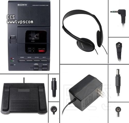 Sony m-2000 m2000 micro cassette transcriber in box complete w/warranty - demo for sale