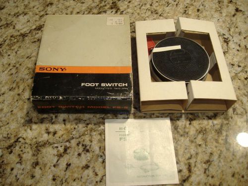 Vintage Sony Foot Switch Model FS-5 Remote Tape Dictation Made in Japan