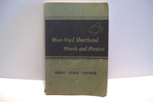 1951 Shorthand Words and Phrases Most Used Manual  Office Stenographer Vintage