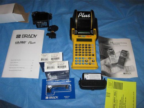BRADY I.D. PRO PLUS WIRE MARKER PRINTER PLUS CHARGER BATTERY PACK NEW