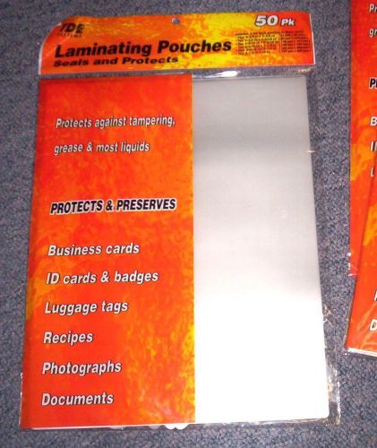50 assorted hot laminating pouches - perfect for home or office!-nip-nr-bin for sale