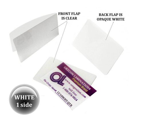 White/Clear Credit Cards Laminating Pouches 2-1/8 x 3-3/8 colored Sleeves Qty 25