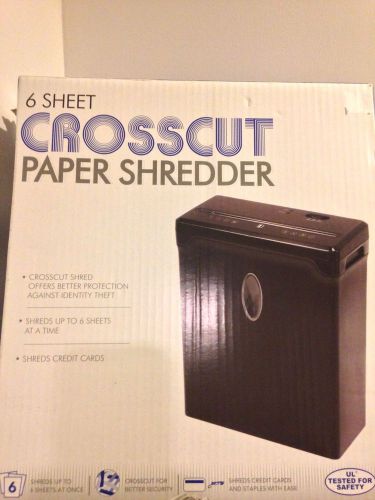 6 SHEET/CREDIT CARD CROSS SHREDDER PAPER SHREDDER