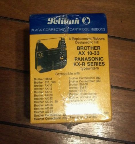 6 Typewriter Replacement Ribbons for Brother AX 10-33 and Panasonic KX-R Series