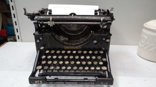 Underwood Standard Typewriter No 5 Chicago Mechanical Writing Machine JAN 1915