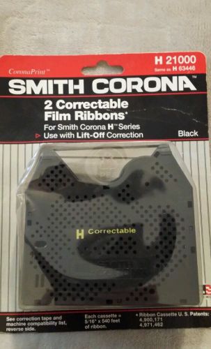 SMITH CORONA H21000 (H 63446) CORRECTABLE FILM RIBBONS 2 PACK CARTRIDGES