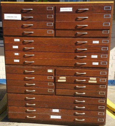 Vintage blueprint map cabinet ~ 24 drawer ~ custom for sale