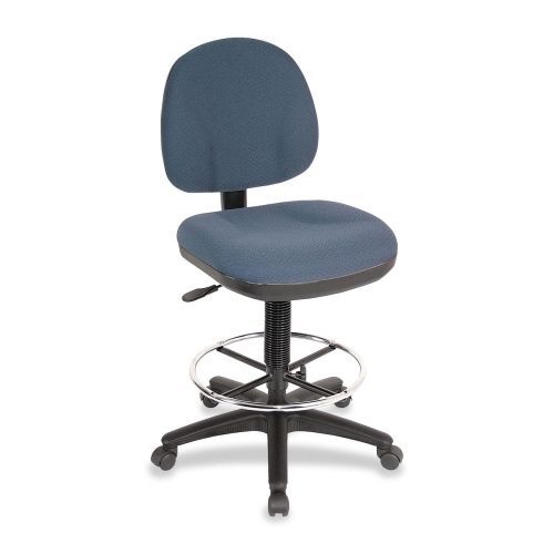 Lorell pneumatic adjustable multi-task stool - blue - 24&#034; x 24&#034; x 50.5&#034; for sale