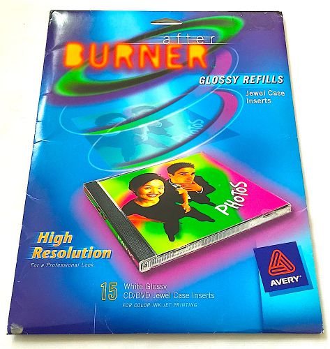 New Avery After Burner Glossy Jewel Case Inserts (Ink Jet) 15