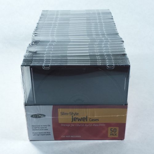 Belkin 50ct Slim-Style Jewel Cases for CDs / DVDs - New / Sealed