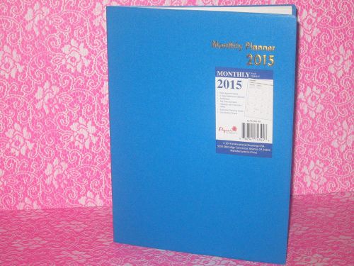 2015 Monthly Planner Calendar Agenda Appointment book BLUE