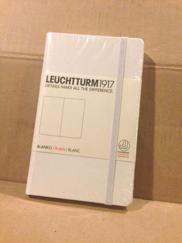 LEUCHTTURM PLAIN NOTEBOOK 9x14cm White Hardcover