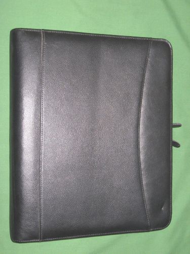 Monarch ~1.25&#034;~ real leather 8.5x11 franklin covey planner zipper binder 7070 for sale