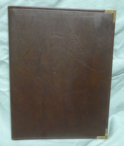 Hazel Brown Leather Portfolio Note Pad Folder Holder Binder America&#039;s Case Maker