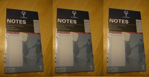 Lot of 3~NEW in Packages~Collins Notes Pack~6 hole~6 3/4&#034; x 3 3/4&#034;~fitsDayRunner