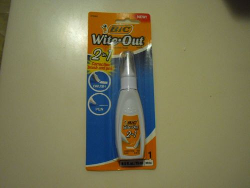 New ! 6pk  write out 2 in 1 correction brush and pen 0.5fl oz 15ml white wopfp11 for sale