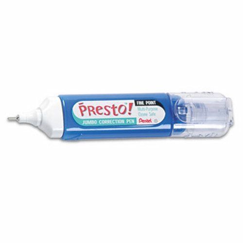 Pentel Presto! Multipurpose Correction Pen, 12 ml, White (PENZL31W)